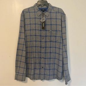 Diesel S-Tas Raw Edge Checked Shirt Size 2XL NWT